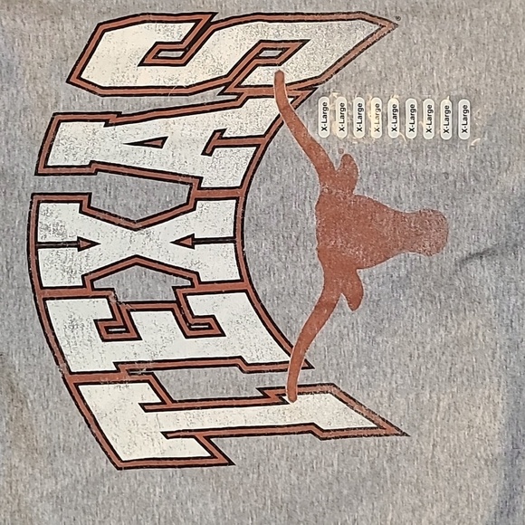 47 Brand Texas Longhorns Gray Cropped Hoodie Size XL - Picture 2 of 6